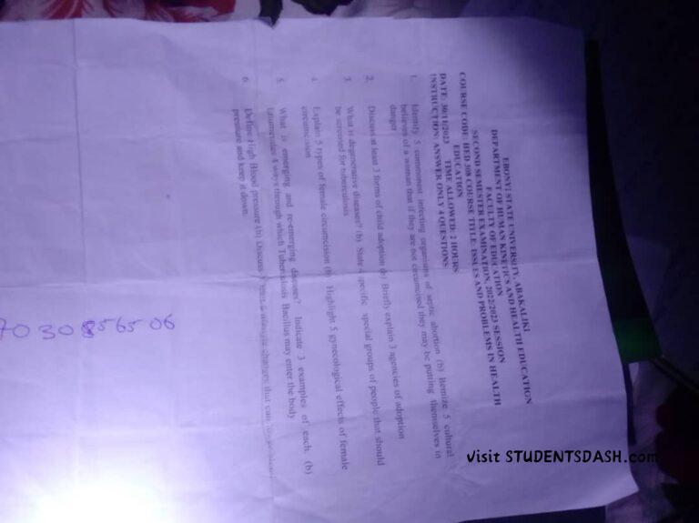EDU 221/304 Past Questions and answers