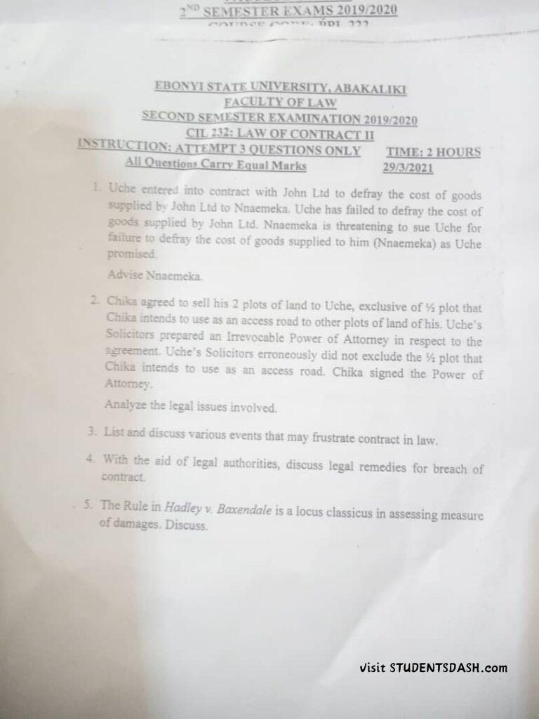 CIL 232 Past Questions and Answers