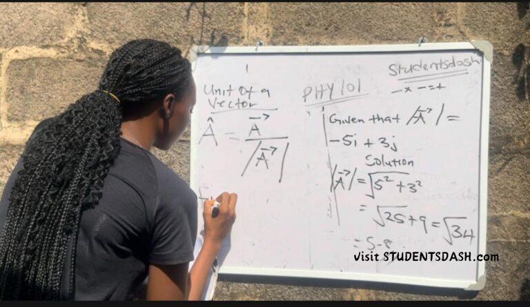 Phy 101 (Vector and Scalar Quantities) Tutorial I