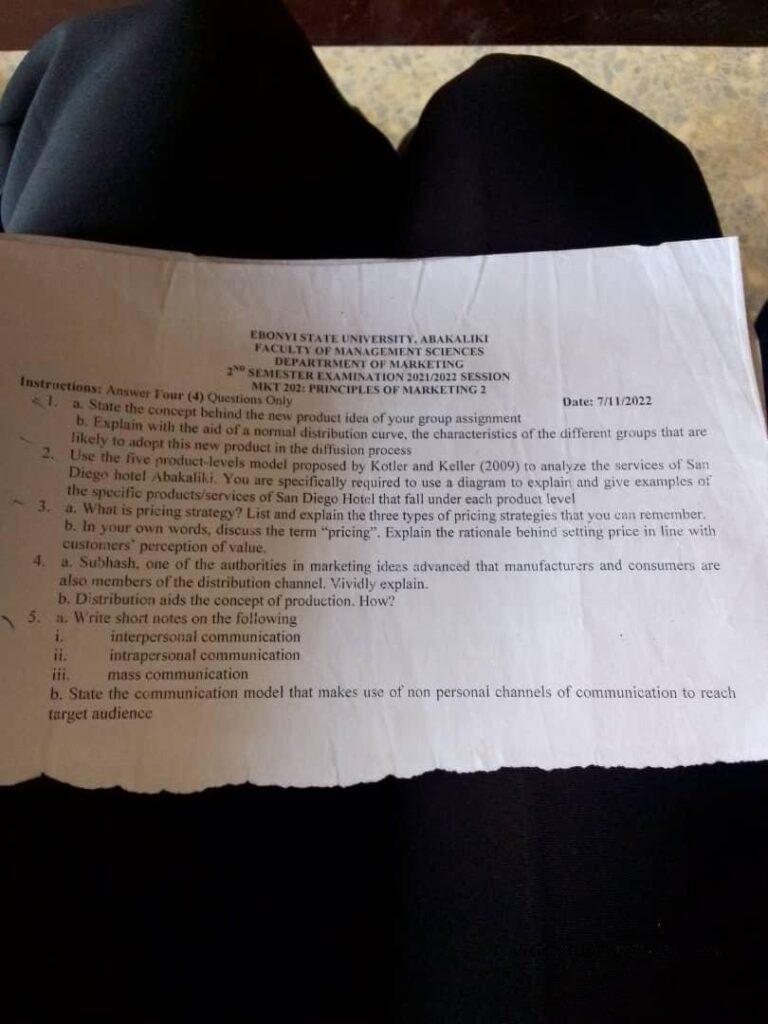 MKT 202 Past Questions and Answers