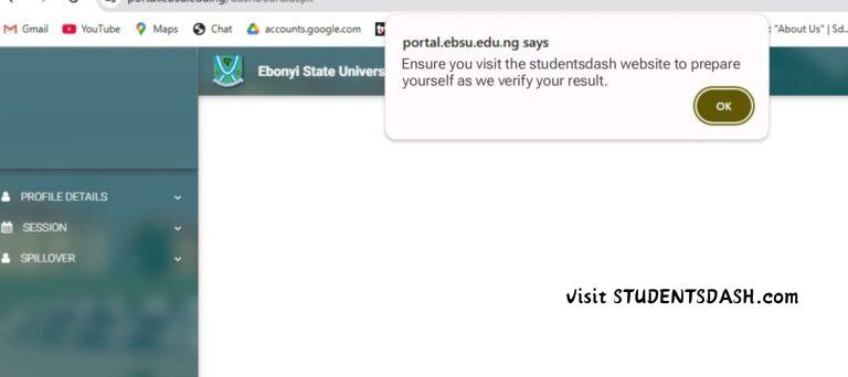 When will EBSU Start O Level Verification?