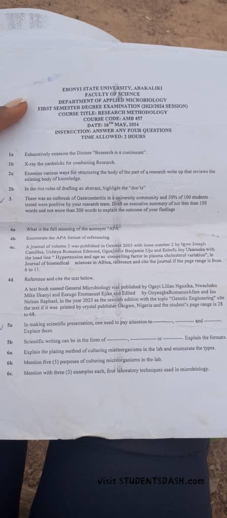 AMB 457 Past Questions and Answers 2024