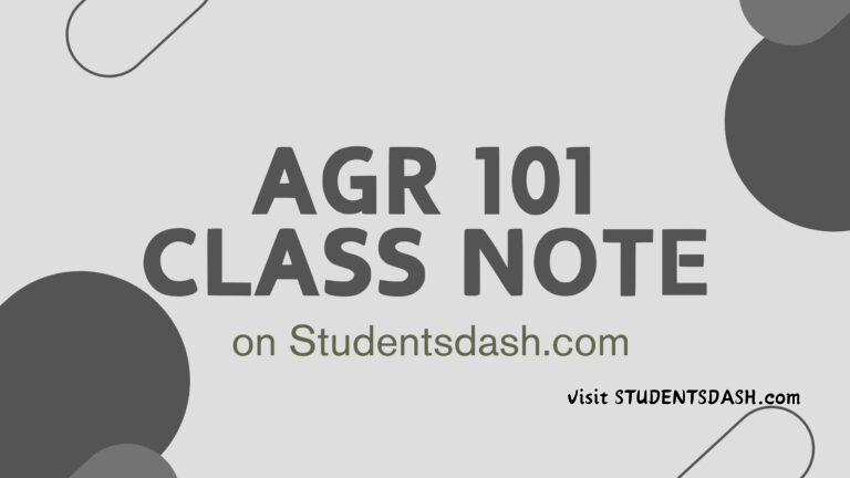 AGR 101 NOTE – Introduction to Ebonyi State Agricultural System l