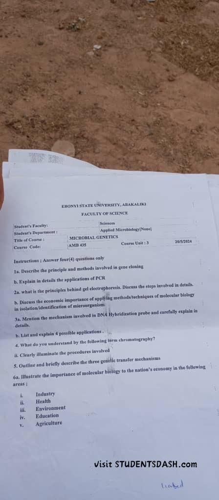 AMB 435 Past Questions and Answers