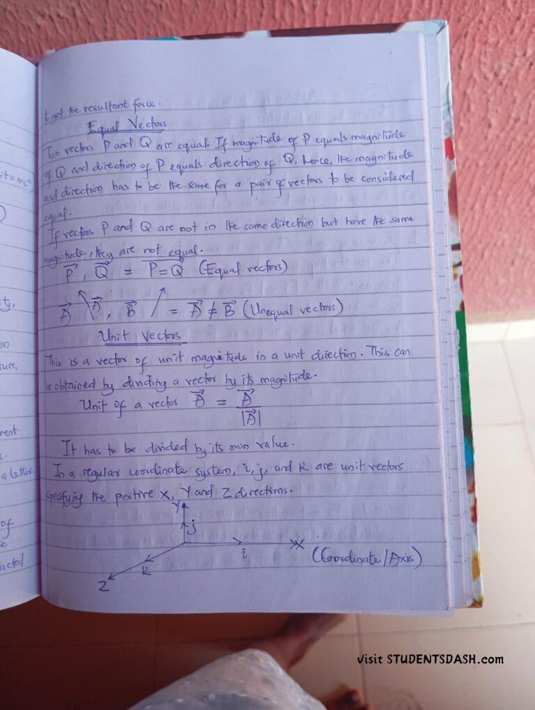 PHY 101 Note – Full Class Note