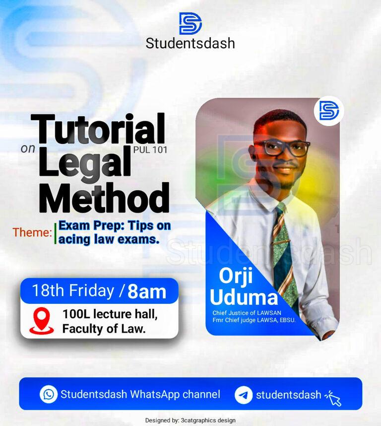 Tutorial on Legal Method ( PUL 101 ) Exam Preparation Tips