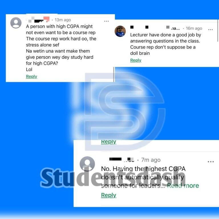 Students React to the Alleged DVC Directive to Select Course Reps by CGPA Instead of Elections