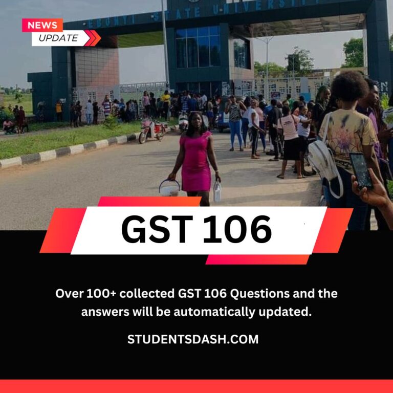 GST 106 Social Sciences Past Questions and Answers