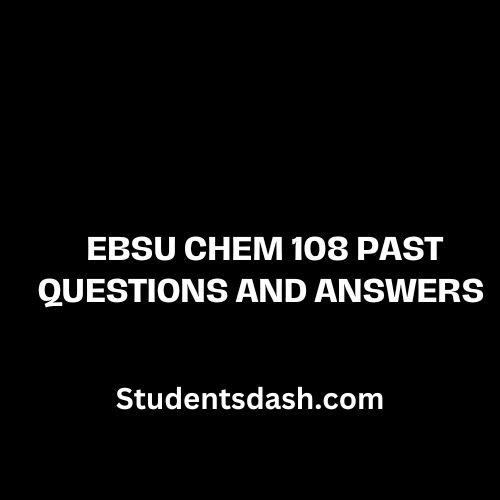 EBSU-CHEM 191 Past Questions and Answers