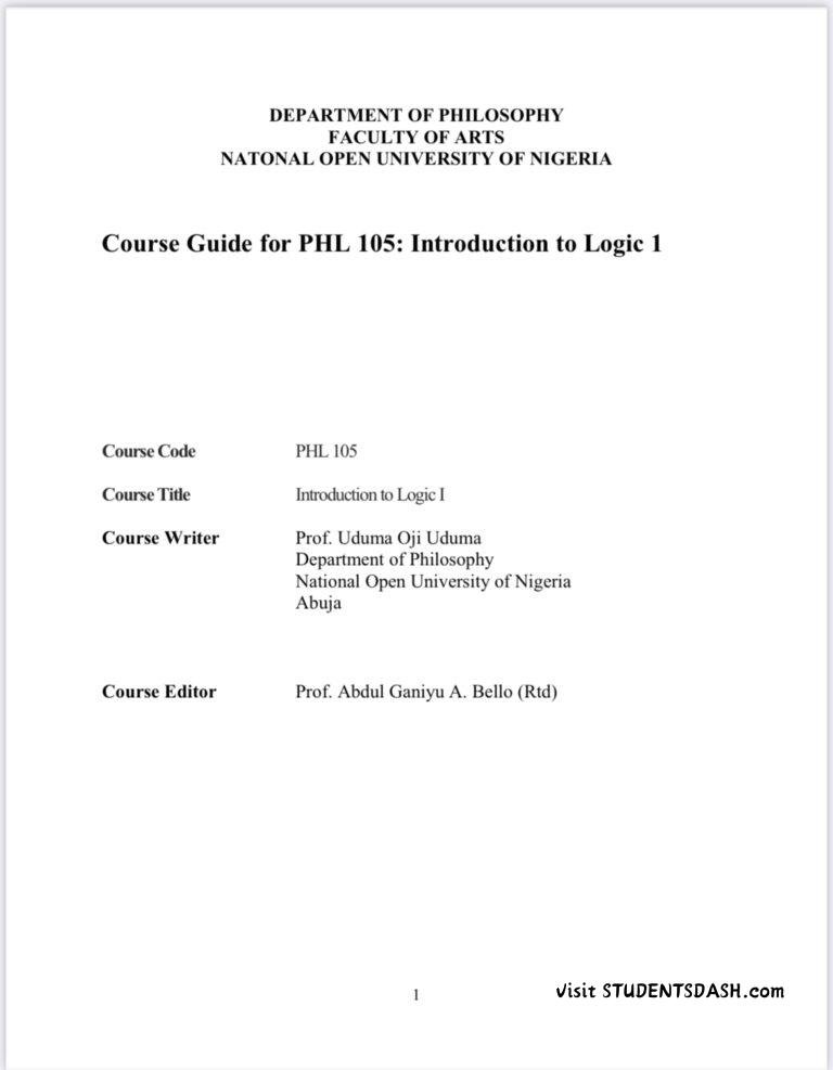 PHL 105 – Introduction to Logic (PDF)