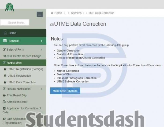 JAMB Change of Course, Institution, or Data (2026 Update)
