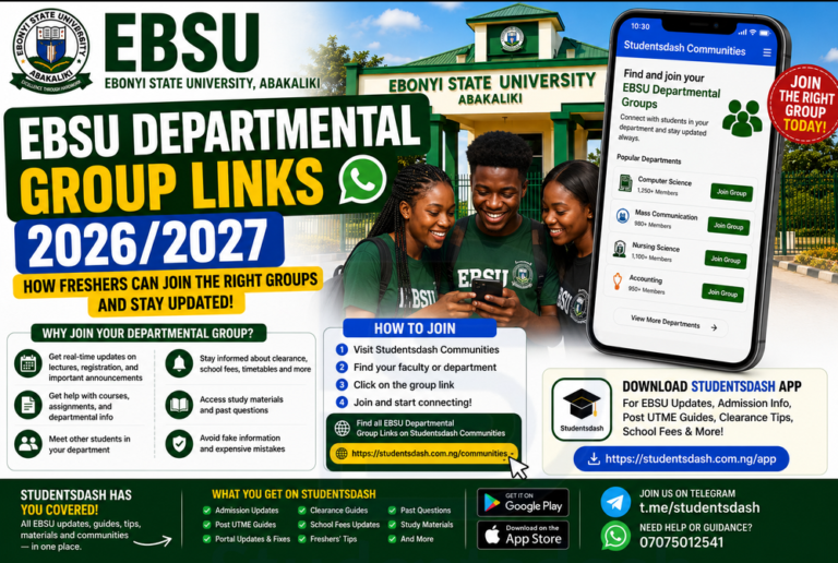 EBSU Departmental Group Links 2026/2027: How Freshers Can Join the Right Groups and Stay Updated